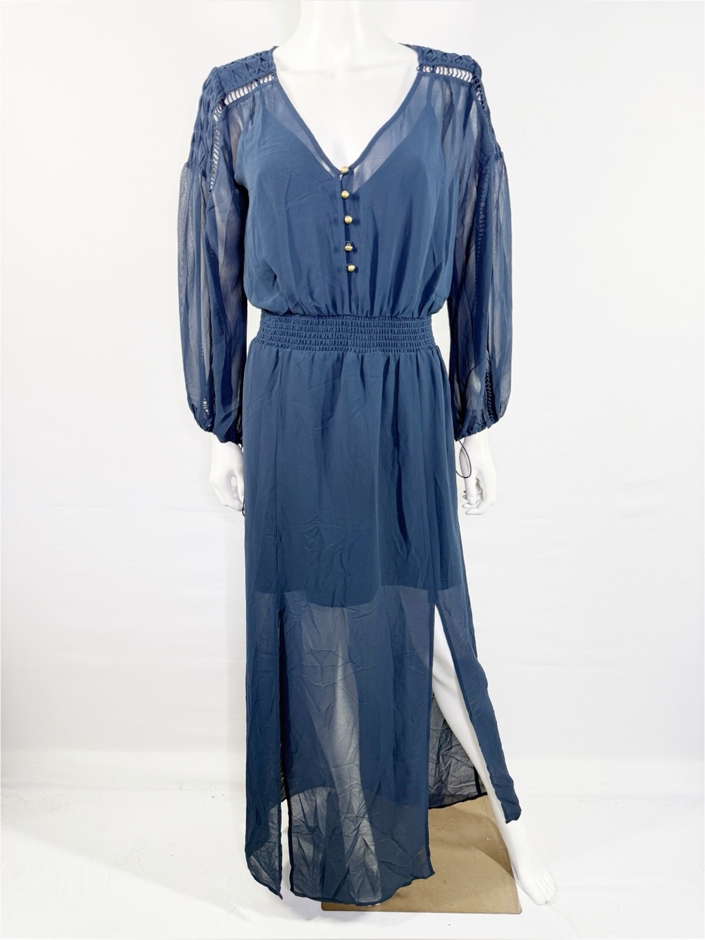 Twelfth Street by Cynthia Vincent Midnight Navy Maxi Dress Size S Formal NEW